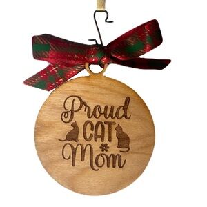 Proud Cat Mom Holiday Ornament